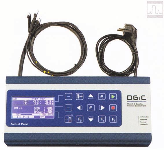 DGiC Diesel és Benzin Injektor Vezérlő Egység Teljesen konfigurálható elektronikus vezérlőegység (tesztelő), mely ellenőrzi az összes típusú Diesel injektor elektromos impulzusainak helyességét.