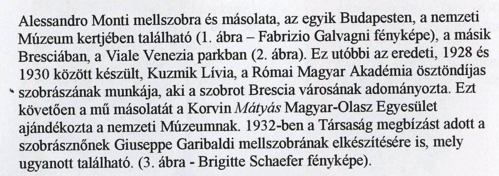 /F osztály Alessandro Montiról készített kutató munkájáról, amelyet magyar nyelven is publikáltak. (Fordító: az Olaszországban élő Vajdovics Zsuzsanna.