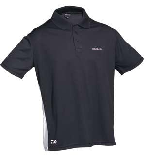 DAIWA D-VEC pólóing Anyaga: 100% polieszter Színe: fehér/fekete Méret