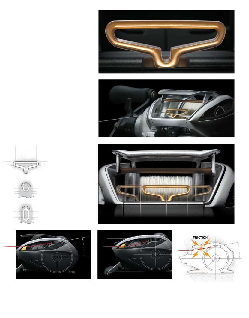 A DAIWA T-WING rendszere egy örök idők óta fennálló problémát oldott meg a baitcaster orsók zsinórvezetésének terén.
