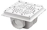 Grille fixed w/stainless steel screws, Ø50 mm female slip blind connection at the bottom for hydrostatic valve connection. Műszaki adatok Csatlakozás 2" BM Tető Ø 86,5 mm Max.