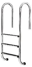 XI. Létrák, korlátok Ladders, grab rails Magas minőségű rozsdamentes létrák, polírozott AISI304 / V2A vagy AISI36 / V4A anyagból, D43 mm átmérőjű csőből. Műanyag rögzítő elemmel szállítva.