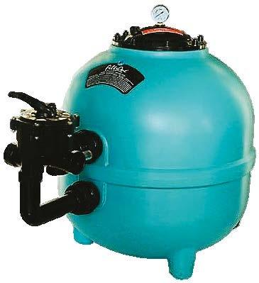 One piece body, including pressure gauge, side multiport valve and air purge. Test pressure 4,0 bar, operating pressure 2,5 bar. Filtration rate 50 m/h.