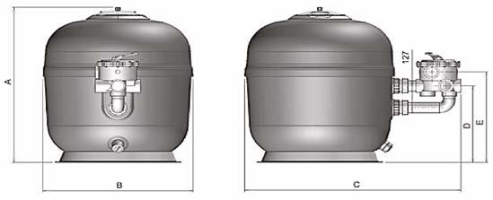 Filtration rate max. 50 m/h.