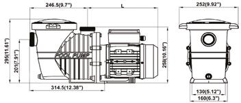 for pure water, which contains particles up to Alsó szívó kapacitás: 2-3mm Low suction capability: 2-3 mm Nagyon