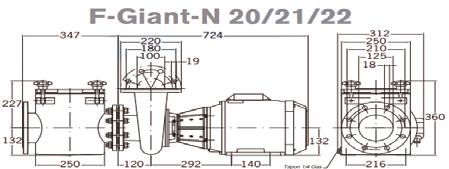 SAN PSH F-Giant-N PSH F-Giant-N 05870 C PSH F-Giant-N 7 90m3/h H=0m 4HP 230/400V 0588 C PSH F-Giant-N 8 95m3/h H=0m 5,5HP 230/400V 05882 C