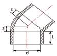 PN6 3/4" 6,3 350 0,03 268 340 C084605 C PVC 90º D 032 x " PN6 " 9, 200 0,05 339 430 C084606 C PVC 90º D 040 x 5/4" PN6 5/4" 2,4 20 0,09 606 770 C084607 C PVC 90º D 050 x 6/4" PN6 6/4" 2,4 40 0,5 827