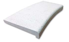 lapos, gömbölyített vagy fózolt szélû fehér egyenes 330mm-ig / Flat or slopping, bevelled or rounded edged, white straight till 330mm 4 331 Ft 5 500 Ft MKKS-LS33 C Kifelé lejtôs, vagy lapos,