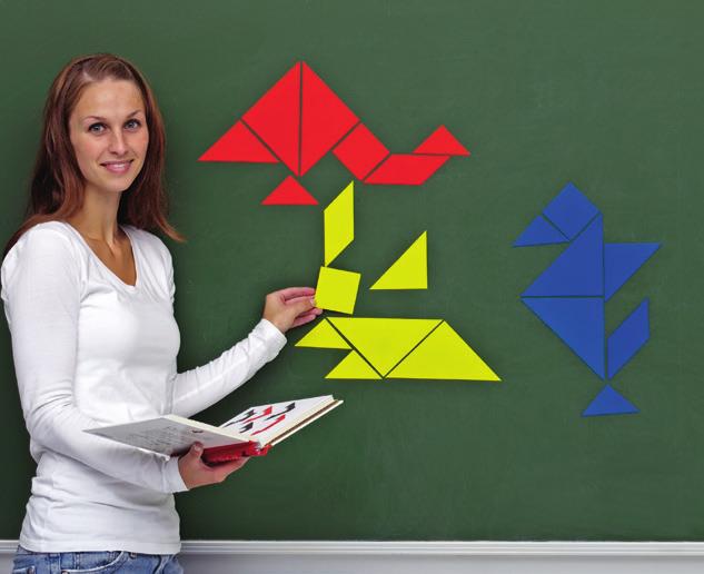 21 részes Mágneses tanári tangram Dolgozzon együtt diákjaival: