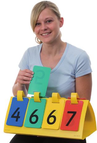 A számok 1-9- ig pirosak, 10-90-ig sárgák, 100-900-ig zöldek és