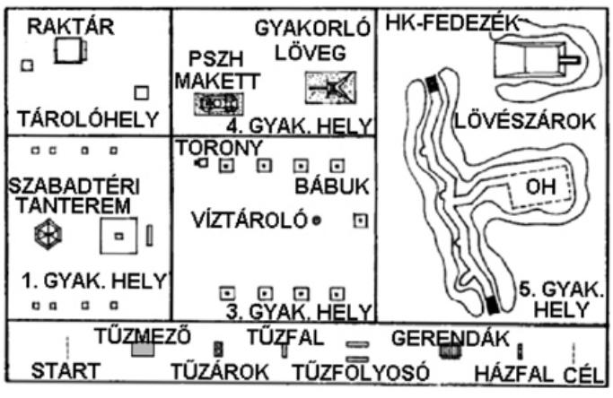 ÖSSZHADERŐNEMI PARANCSNOKSÁG FOLYÓIRATA 67 1. ábra, Gyújtóeszközök elleni védelem gyakorlópályája lat történt azonban ezek megerősítik az ilyen kiképzések szükségességét.