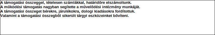 Támogatási program elnevezése: Működési Támogatás Tatabánya Város Önkormányzata 216.1.1-216.12.