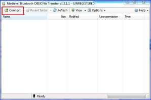 Nyissa meg az OBEX File Transfer nevű programot,