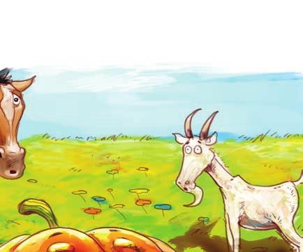 A Kecske fölkapta a fejét, egy darabig bámult a Lóra, mint borjú az új kapura. Aztán olyan nemtudomformán széttárta a két első lábát, jelezvén, hogy ebből a nyihahából egy kukkot sem ért.