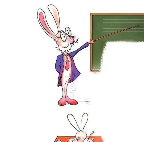 Nyúliskola Az állatok egy része jól tanítható.