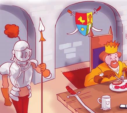 8. Figyeljétek meg a rajzot! Milyen furcsaságokat vesztek észre? 9. Olvasd el az alábbi szövegeket! Észrevetted már korábban is ezeket az oda nem illő tárgyakat a fenti rajzon?