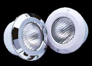 A víz tiszta forrása HALOGÉN LÁMPÁK Standard lámpa beépítőtesttel Műanyag kivitel. PAR56 300W 12V AC halogén lámpa. A medence helyes megvilágításához 25-30m 2 vízfelülethez, 1-1 lámpa szükséges.