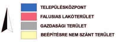 A település belterületén két eltérő karakterű településrész: a településközpont és a falusias jellegű lakóövezetek, amik a központot veszik körül.