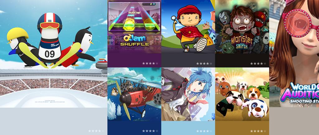 A GAMES panel használata Kiemelt GAMES GAMES Saját oldal Kiemelt Legnépszer Újdonságok Csúcs Ügyességi/ak.