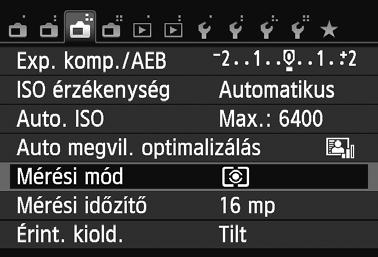 3 q A fénymérési mód módosításan A téma fényer ssége négyféle módszerrel (fénymérési móddal) mérhet. Általában kiértékel mérés használata ajánlott.
