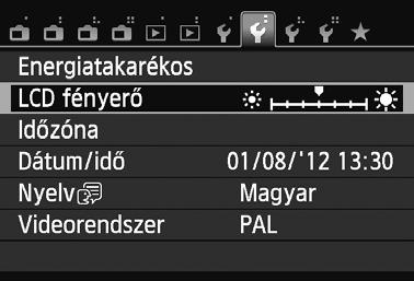 Praktikus funkciók 3 Az LCD-monitor fényerejének beállítása Módosíthatja az LCD-monitor fényerejét a jobb olvashatóság érdekében.