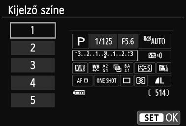 Praktikus funkciók 3 A felvételkészítési beállításokat