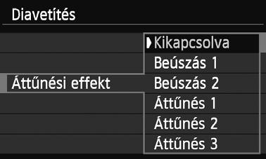 A diavetítés közben a <B> gomb megnyomásával módosíthatja az állóképek megjelenítés formátumát (98. oldal). Videó lejátszása közben a hanger a <5> tárcsa elforgatásával beállítható.