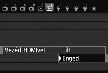 Képek megtekintése tv-készüléken HDMI CEC szabványú tv-készülékek használata Ha a fényképez géphez HDMI-kábellel csatlakoztatott tv-készülék kompatibilis a HDMI CEC* szabvánnyal, a tv-készülék