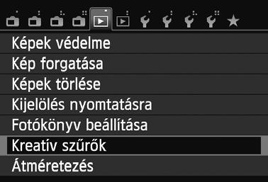 U Kreatív sz r k A kreatív sz r ket alkalmazhatja a képek megjelenítése közben is.