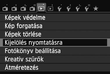W Digital Print Order Format (DPOF) Beállíthatja a nyomatformátumot, a dátumnyomtatást és a fájlszámnyomtatást.