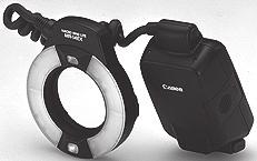 Csatlakozóra szerelt Speedlite eszközök Makróvakuk Vakumódok és fényképezési módok a Speedlite 90EX vakutól eltér típusú EOS fényképez gépre specializált, EX sorozatú Speedlite vakuk esetén.