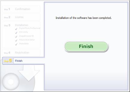 2 Tegye be az EOS Solution Disk CD-t. 3 Válassza ki földrajzi régióját, országát és nyelvét. 4 A telepítés elindításához kattintson az [Easy Installation/Egyszer telepítés] pontra.