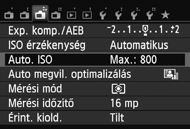 Nyomja meg a <Wj/i>/<XL> gombot az elem kiválasztásához, majd nyomja meg a <Q/0> gombot. Válassza ki a beállítást. Nyomja meg a <Wj/i>/<XL> gombot vagy a <YA>/<ZO> gombot a beállítás kiválasztásához.