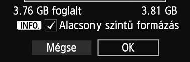 1 2 Válassza ki a [Kártya formázása] parancsot. A [51] lapon válassza ki a [Kártya formázása] elemet, majd nyomja meg a <Q/0> gombot.
