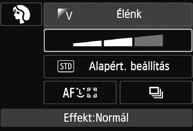 Q Alap zóna és Intell. jelenetv.-autom. gyorsvezérlése Példa: Portré mód A Gyorsvezérlés funkciói Q: Q gyorsvezérlés B: B gyorsvezérlés o: Alapért.