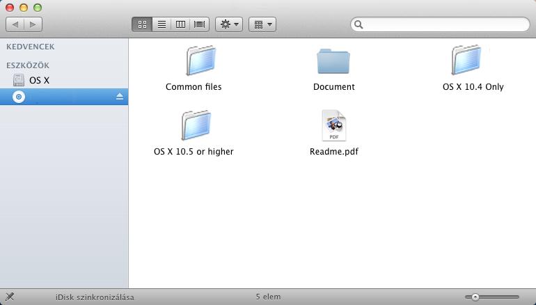 Felkészülés a használatra A nyomtató illesztőprogram telepítése Macintosh rendszeren A készülék nyomtató funkciója használható Macintosh számítógéppel.