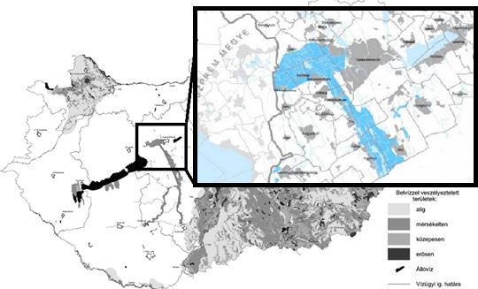 1.18.2.2 Belvízveszélyes területek 38. térkép: Székesfehérvár belvízzel veszélyeztetett területei Forrás: http://fejer.katasztrofavedelem.hu/kirendeltsegek-bemutatasa A 18/2003. (XII. 9.
