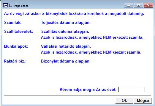 22.8. Időszak zárása (Z) Lezárható