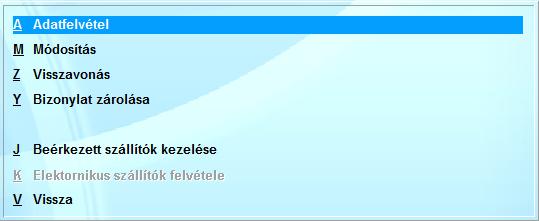9. Beérkezett szállítólevelek A program nagyker. alrendszerének része a beérkezett szállítólevelek felvétele, gyűjtése. A szállítólevélen beérkező anyagok/áruk raktárra kerülnek.