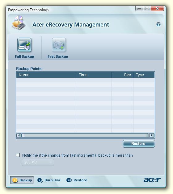12 Empowering Technology További információk: AcerSystem User's Guide, "Acer erecovery Management" a 80. oldalon.