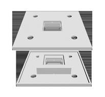 Négyzet LED panellel szerelhetö ÁLMENNYEZET SZIGETEK N-90-LP 90cm x 90cm négyzet álmennyezet sziget