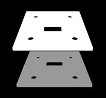 Külső szélén LED szalag helye 1,5cm x 4,5 cm szegőléccel kialakítva Beépíthető LED panel helye
