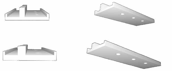 beépítési átmérő 60mm SD-1-30 és SD-1-43 10cm x 4,5cm távtartóval ragasztva a