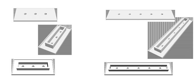 MENNYEZETI DOBOZOLÁS Süllyesztett spot és LED szalag világításnak 100cm x 43cm x 12cm