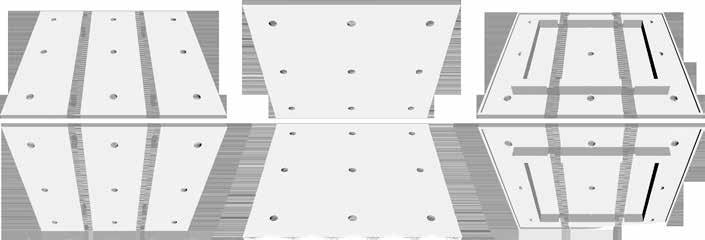Bövíthetö álmennyezet szigetek N-150-Z NÉGYZET SZETT : 150cm x 150cm A szett tartalma: 2 db téglalap alakú végzáró elem 150cm x 58cm x 12cm.
