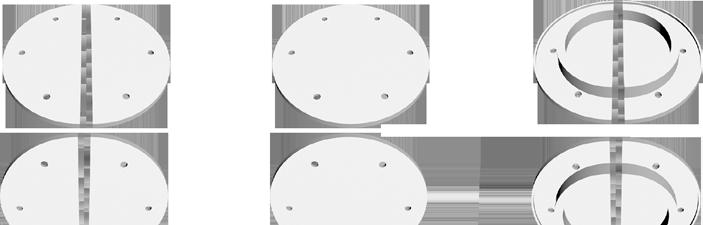 LED tápegység helye kialakítva a távtartóban O-200x150-Z OVÁL SZETT : 200cm x 150cm A szett tartalma: 2 db félkör alakú