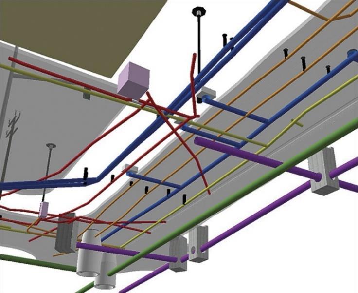 (ESRI, 2013b). A 3D Analyst Arc Scene bővítményével készült el a Green Square Complex (Raleigh, Észak-Karolina) földalatti közműveit feldolgozó 3D-s térkép (29. ábra)