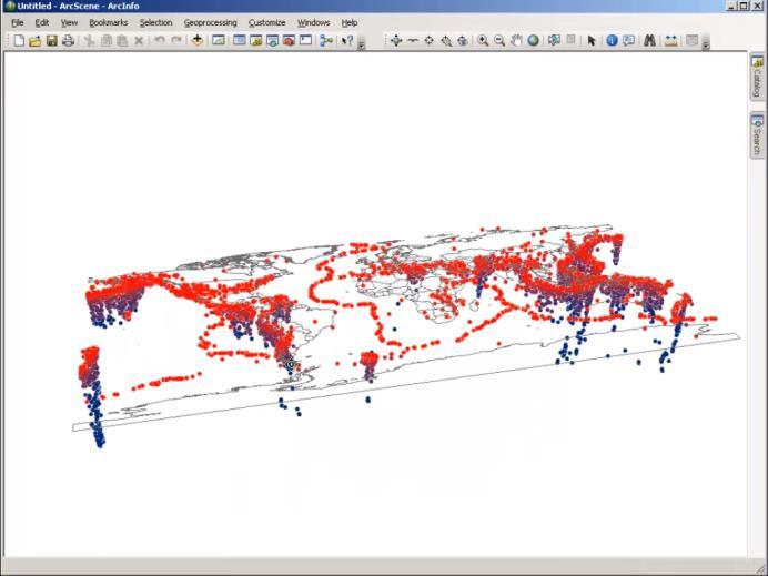 Jobb kép forrása: ESRIEdTeam, 2011b) Az ArcGIS Pro Web Scene Viewer-ében 2,5 D-s tematikus térképek készíthető.