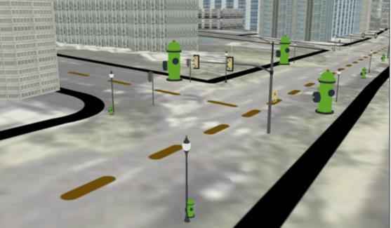 el. A bonyolultabb felépítésű, valósághű modelleket importálni lehet a programba (33. ábra), a Google Earth-ben alkalmazott KMZ és a CityGML formátumokban.