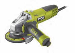 CSISZOLÁS #RyobiToolsEurope RAG1010-125SF 1010 W, 125 mm sarokcsiszoló Erőteljes 1010 W motor nagy nyomatékot szolgáltató hajtóművel Kategóriájában vezető 12000 percenkénti fordulatszám Reteszelhető